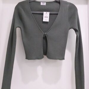 Cotton On Green Ribbed Cardigan